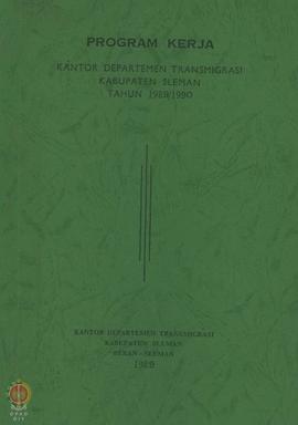 Program Kerja Kantor Departemen Transmigrasi Sleman tahun 1989/1990