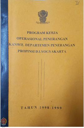 Buku Program Kerja Operasional Penerangan Departemen Penerangan Provinsi Daerah Istimewa Yogyakar...