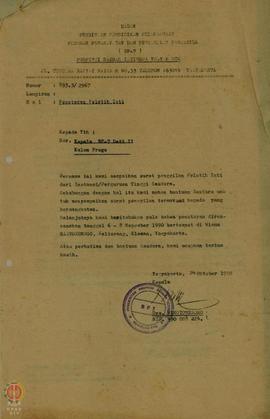 ▪ Surat-surat  dari  Kepala  BP-7  Yogyakarta  tentang  Penataran Pelatih Inti dan Calon Pengelol...