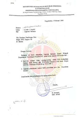 Bendel Laporan Bulanan Perkembangan Iklan Pers Daerah Istimewa Yogyakarta di Yogyakarta untuk bul...