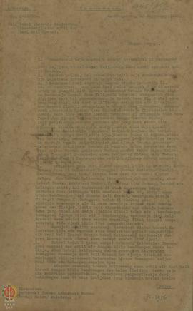 Salinan Surat dari Asisten Pandji Kembangaroem yang disalin oleh Mantri Boekhouder  C.W.K ditujuk...