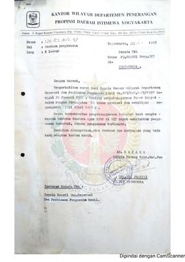 Surat dari Kepala Bidang Koordinasi Media Penerangan yang bertindak atas nama Kepala Kantor Wilay...