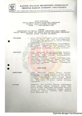 Surat Keputusan Kepala Kantor Wilayah Departemen Penerangan Daerah Istimewa Yogyakarta Nomor : 14...