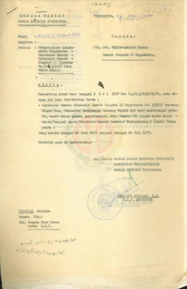 Perpanjangan jangka waktu pengesahan Peraturan Daerah Tk. II Yogyakarta No. 3/1978 yang keduakali...