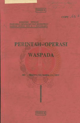 Perintah Operasi WASPADA No. PRINOPS/02/Kamda/II/1977