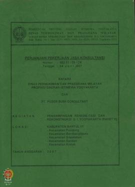 Perjanjian Pekerjaan Jasa Konsultasi Nomor : 602.13/09/CK tanggal 4 Juni 2007 antara Dinas Pemuki...