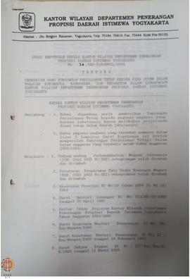 Surat Keputusan Kepala Kantor Wilayah Departemen Penerangan  Daerah Istimewa Yogyakarta Nomor : I...