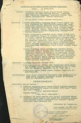 SK Gubernur DIY No. 19/KPTS/1977 tentang Perubahan SK Gubernur DIY No. 535/KPTS/1976 tentang Pemb...