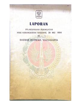 Laporan Pelaksanaan Peringatan Hari Kebangkitan Nasional 20 Mei 1995 di Daerah Istimewa Yogyakart...