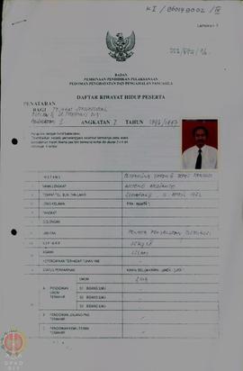 Daftar Riwayat Hidup Peserta Penataran P-4 bagi Pejabat Struktural Eselon IV se Propinsi DIY Angk...