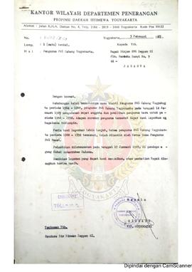 Surat dari Kantor Wilayah Departemen Penerangan Daerah Istimewa Yogyakarta kepada Direktur Jender...
