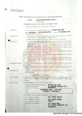 Surat Keputusan Menteri Penerangan Republik Indonesia Nomor : 111/SK/MENPEN/ SIUPP/A.6/1986 tenta...