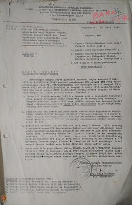 Surat Edaran dari Kantor Perbendaharan dan Kas Negara (KPKN) Yogyakarta perihal PPh pasal 21 yang...