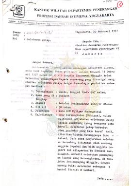 Berkas surat dari Kepala Kantor Wilayah Departemen Penerangan Provinsi  Daerah Istimewa Yogyakart...