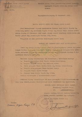 Surat Keputusan Bupati Patih Pradja Paku Alaman Nomor : 28/wp. tanggal 25 Pebruari 1946, tentang ...