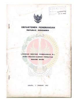 Laporan Menteri Penerangan Republik Indonesia pada Sidang Kabinet Terbatas Bidang Ekuin (Ekonomi,...