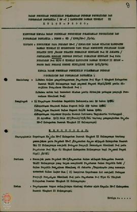 SK nomor 03/KPTS/ BP-7/1984 tanggal 13 Agustus 1984 tentang penunjukan para pejabat BP-7 kecamata...