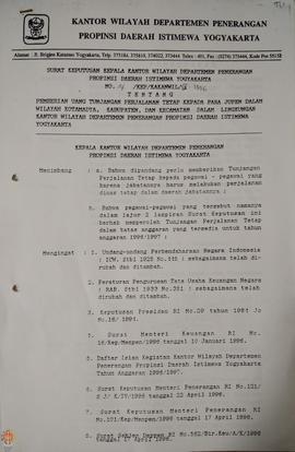 Surat Keputusan Kepala Kantor Wilayah Departemen Penerangan Daerah Istimewa Yogyakarta Nomor : 14...