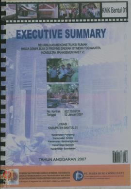 Executive Summary (Laporan Pertanggungjawaban Akhir Pekerjaan) Rehabilitasi/Rekonstruksi Rumah Pa...