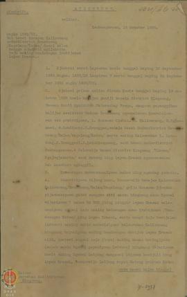 Salinan surat Asisten Panji Kembangarum Nomor 1590/33 tanggal 16 Oktober 1925 yang disalin oleh M...