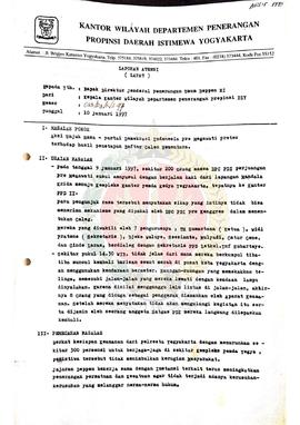 Surat dari Kepala Kantor Wilayah Departemen Penerangan Daerah Istimewa Yogyakarta kepada Direktur...