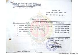 Surat dari Kepala Seksi Radio Kantor Wilayah Departemen Penerangan Daerah Istimewa Yogyakarta per...