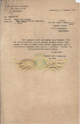 Surat dari Yayasan Rarajongrang kepada Bag. PTL/Inspeksi Pajak tanggal 11 Nopember 1968 tentang p...