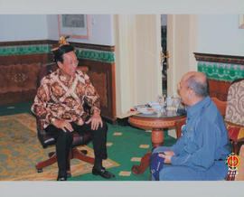 Wakil Gubernur Sumatra Selatan Mahyuddin NS berpamitan pulang kepada Gubernur Provinsi DIY Sri Su...