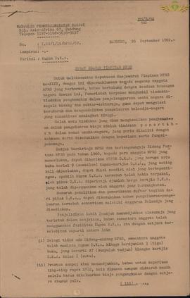 Surat dari DPRD Bandung, kepada Sri Paduka Paku Alam VIII, tentang Pemberitahuan Kupon DKA bagi A...