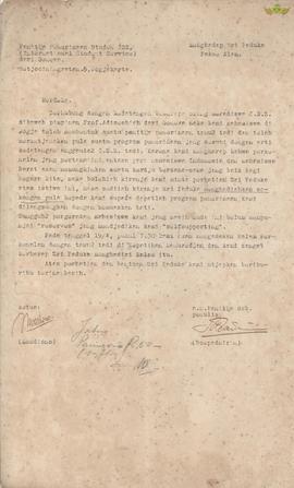 Surat dari Hoflbestuur P.P.P.P.A dan K.P.B.P.L di Mataram kepada Tuan-tuan Bestuur pada perkumpul...