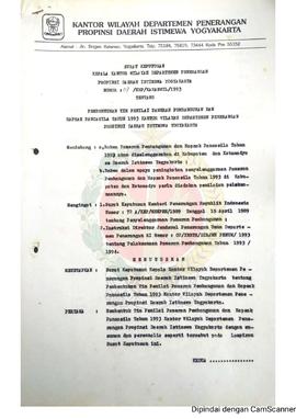 Surat Keputusan Kepala Kantor Wilayah Departemen Penerangan Daerah Istimewa Yogyakarta Nomor : 07...