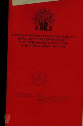 Laporan  Hasil  penataran  P-4  tahun  ajaran  1997/1998  SLTP Muhamadiyah Kalibawang.