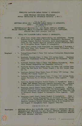 Salinan Surat Keputusan Kepala BP-7 Kabupaten Dati II Gunungkidul Nomor 188.45/374/BP-7/1996 tent...