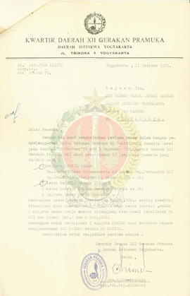Munas kegiatan Pramuka di Bukit Tinggi Sumatra Barat tanggal 29 Oktober-5 November 1978