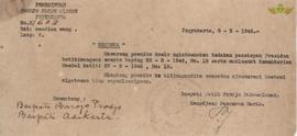 Surat Penetapan Pemerintah, Nomor : 3/SD Tahun 1946, tanggal 22 Januari 1946 tentang segala undia...