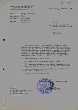 Berkas Penyelenggaraan Penataran P-4 Pola 45 Jam terpadu bagi Mahasiswa baru Akademi TNI Angkatan...