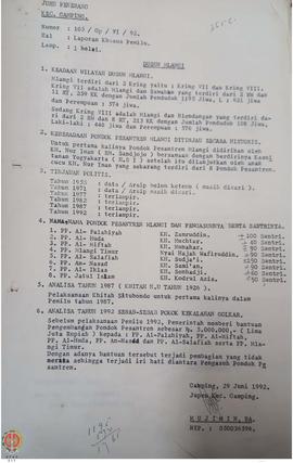 Berkas surat perihal pelaksanaan pemilu 1992 di Provinsi Daerah Istimewa Yogyakarta beserta lampi...
