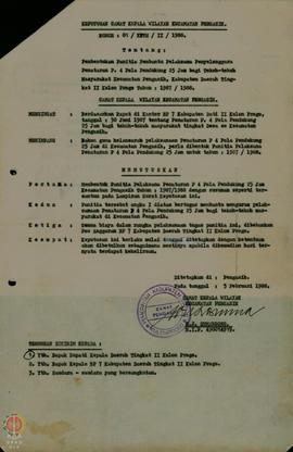 Surat Keputusan Camat Kepala Wilayah Kecamatan Pengasih No.01/KPTS/2/1988 tanggal 5 Februari 1988...