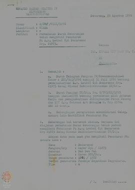 Surat permohonan keterangan telah mengikuti penataran P-4 atas nama Letkol Capt. Sudarsana.