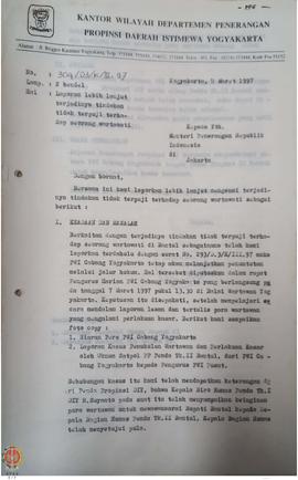 Surat dari Kepala  Kantor Wilayah Departemen Penerangan  Daerah Istimewa Yogyakarta kepada Menter...