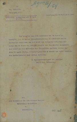 Surat dari Asisten Resident Magelang Nomor 10808/27 tertanggal 19 September 1927 sebagai tindak l...