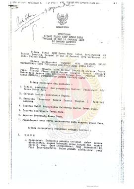 Keputusan Sidang Pleno XXXV Dewan Pers tanggal 10-11 Januari 1992 di Bandar Lampung.