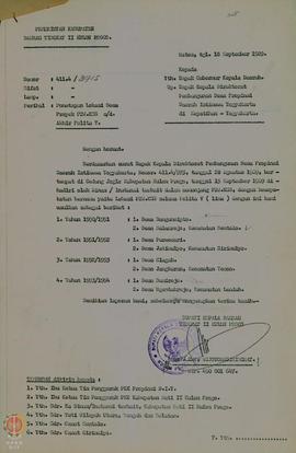 Surat dari Pemerintah Kabupaten Daerah Tingkat II Kulon Progo No: 411.4/3915 tanggal 18 September...