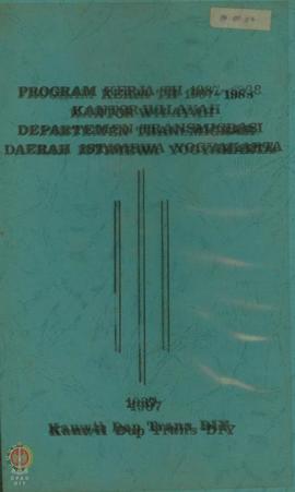 Program Kerja tahun 1987-1988 Kantor Wilayah Departemen Transmigrasi Daerah Istimewa Yogyakarta.