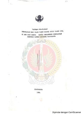 Laporan Pelaksanaan Peringatan HUT KORPRI XXIII (23) Tahun 1994 di Sub Unit KORPRI (Korps Pegawai...