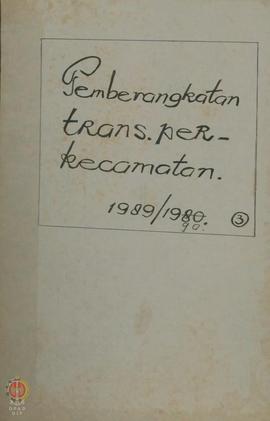 Buku Realisasi Pemberangkatan Transmigrasi per-Kecamatan Kotamadya Yogyakarta.