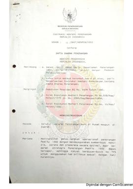 Instruksi Menteri Penerangan Republik Indonesia Nomor : 01/INST/MENPEN/1992 tentang SAPTA DHARMA ...