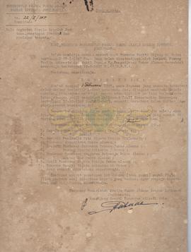Surat ketetapan pebesar Pemerintah Praja Pakualaman DIY Nomor : 22/II/WP, tanggal 24 Pebruari 194...