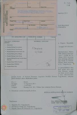 Surat dari Kepala Kepolisian Resor Sleman kepada Gubernur Provinsi Daerah Istimewa Yogyakarta per...