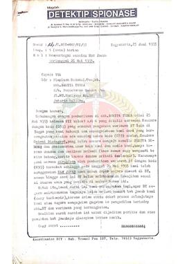 Berkas surat perihal penggunaan hak jawab atas pemberitaan tanggal 26 Mei 1993 yang dilakukan ole...